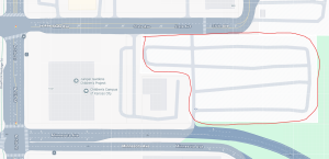 Map of parking at JGCP highlighting city lot #4