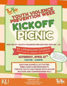 Youth Violence Prevention Week - Kick Off Picnic Flyer