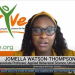 Dr. Jomella Watson-Thompson being interviewed on the program.